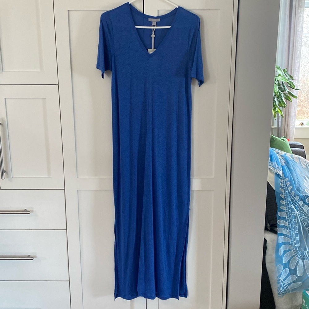 Pure Collection 100% Linen Maxi T Shirt Dress